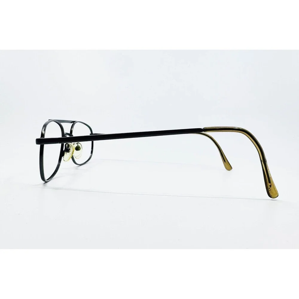 Gallery Stanley Eyeglass Frames Mens Black Aviator Double Bridge 52-18-140